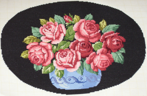 Cross-stitch Red roses